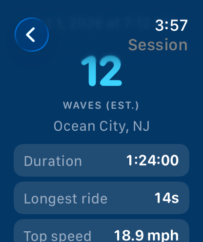 SurfTap session summary