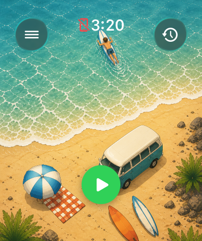 SurfTap watch face home screen