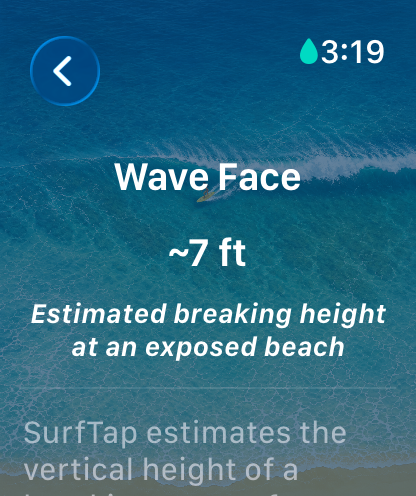 SurfTap wave face detail